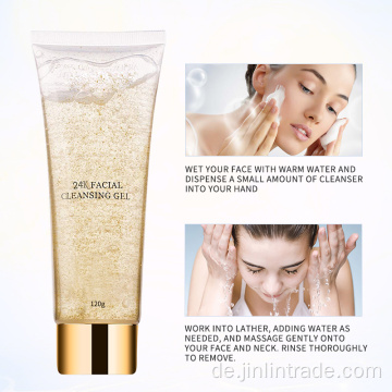 Tiefe Reinigung 24k Gold Faom Facial Cleaning Gel